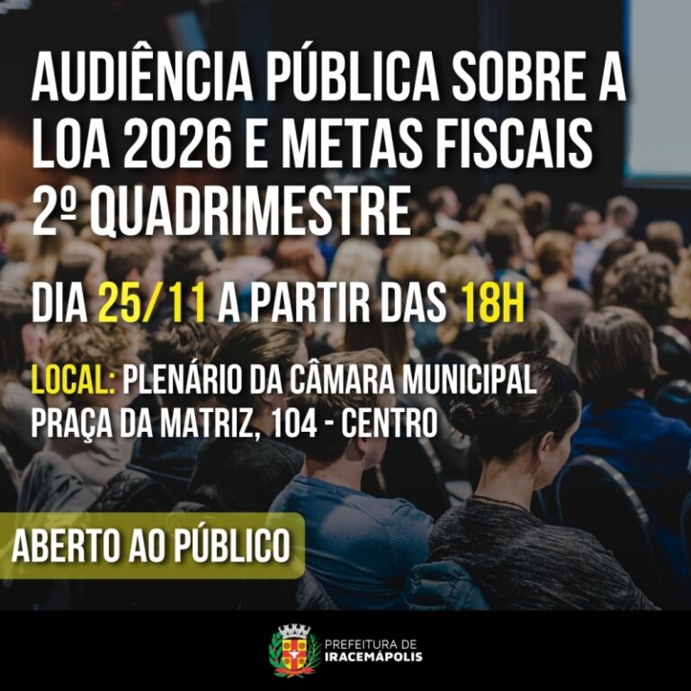 Prefeitura realiza audiência pública sobre o Orçamento para 2026